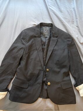 Talula Black Single-Breasted Two-Button Blazer